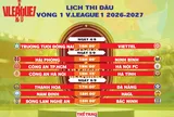 Lịch thi đấu vòng 1 V.League 1 2026-2027