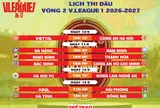 Lịch thi đấu vòng 2 V.League 1 2026-2027