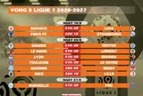 Lịch thi đấu vòng 5 Ligue 1 2026-2027