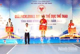 Công an tỉnh Ninh Bình nhất toàn đoàn Giải Pickleball tại Đại hội