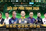 Nhà vô địch Giải Billiards Carom 3 băng Siêu cúp Phúc Thịnh 2026 nhận phần thưởng trị giá 100 triệu đồng