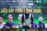 Giải Billiards Carom 3 băng Siêu Cúp Phúc Thịnh 2026: Trần Quyết Chiến thua sốc, Bao Phương Vinh vào Tứ kết