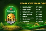 Đội tuyển Việt Nam nằm ở bảng A hạng mục Open tại Heineken Pickleball World Cup 2026