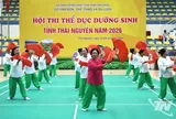 Gần 900 người tranh tài Hội thi Thể dục dưỡng sinh tỉnh Thái Nguyên năm 2026