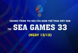 Chương trình thi đấu của Đoàn Thể thao Việt Nam tại SEA Games 33 (ngày 13/12)