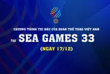Chương trình thi đấu của Đoàn Thể thao Việt Nam tại SEA Games 33 (ngày 17/12)