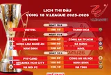 Lịch thi đấu vòng 18 V.League 2025-2026