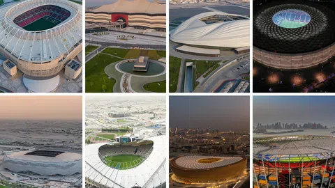 8 sân vận tổ chức các trận đấu Vòng chung kết World Cup 2022