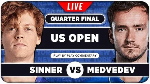 Sinner đánh bại Medvedev để vào bán kết US Open