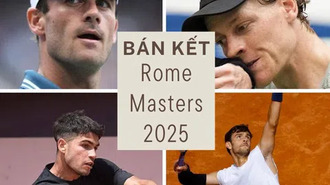Sinner hủy diệt Ruud, thiết lập đại chiến với Paul tại bán kết Rome Masters 2025