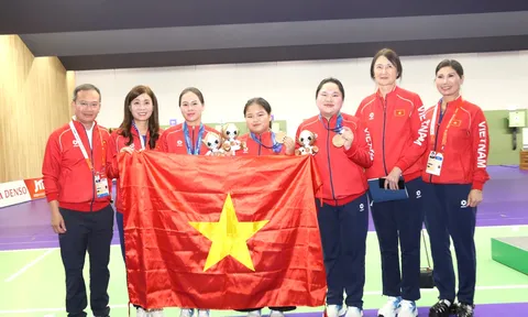 Môn Bắn súng ASIAD 20: Việt Nam giành huy chương đồng 10m súng ngắn hơi đồng đội nữ