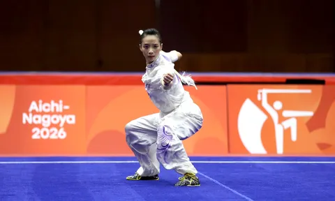 Thể hiện đẳng cấp ở bài thi thương thuật, Dương Thúy Vi giành huy chương đồng Wushu tại ASIAD 2026