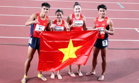 Nước cờ chiến thuật bùng nổ, tổ tiếp sức 4x400m hỗn hợp giải "cơn khát" huy chương cho Điền kinh Việt Nam tại ASIAD 20