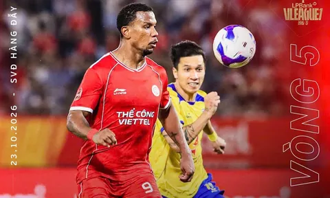 Vòng 5 V.League 2026-2027: Thể Công Viettel bị Bắc Ninh cầm hòa ở phút bù giờ cuối trận