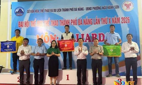 Phường Thanh Khê xếp nhất toàn đoàn Giải Billiards Đại hội Thể dục thể thao thành phố Đà Nẵng lần thứ X năm 2026