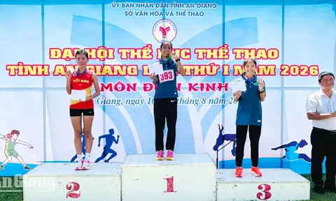Gần 300 vận động viên tranh tài môn Điền kinh Đại hội Thể dục thể thao tỉnh An Giang lần thứ I năm 2026
