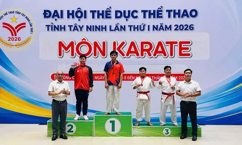Đại hội Thể dục Thể thao tỉnh Tây Ninh lần thứ I năm 2026: Phường Tân Ninh xuất sắc dẫn đầu môn Karate
