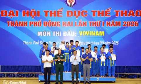 Phường Trấn Biên dẫn đầu Giải Vovinam Đại hội Thể dục thể thao thành phố Đồng Nai lần I năm 2026