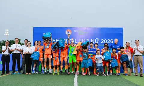 Hồng Ngự Đồng Tháp vô địch Festival U13 nữ 2026: Trái ngọt cho sự đầu tư bóng đá trẻ