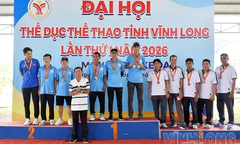 Đại hội Thể dục thể thao tỉnh Vĩnh Long lần thứ I - 2026: Cụm 20 xã Long Hồ tạm dẫn đầu Bảng tổng sắp