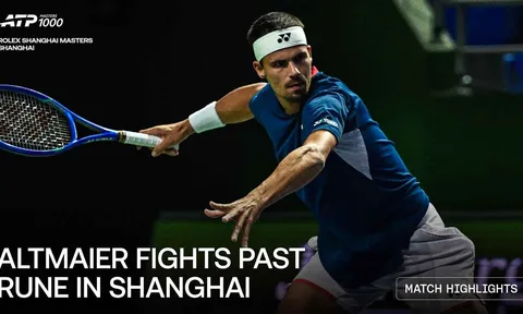 Altmaier ngược dòng hạ Rune ngày khai mạc Thượng Hải Masters 2026