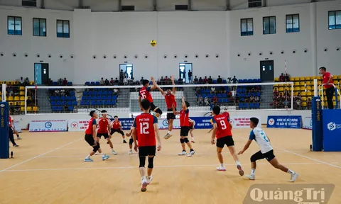 Gần 230 vận động viên tranh tài Giải Bóng chuyền Đại hội Thể dục thể thao tỉnh Quảng Trị 
