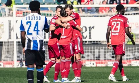 Bayern Munich tiến gần chức vô địch Bundesliga sau trận thắng Arminia Bielefeld