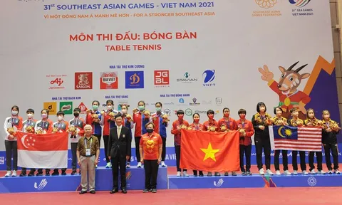 Môn Bóng bàn: Thái Lan giành huy chương vàng nội dung đồng đội nam, nữ