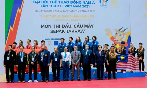Ngày thi đấu thứ 5 môn Cầu mây: Tuyển nữ Việt Nam giành huy chương bạc nội dung 3 người