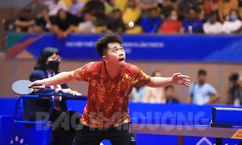 Môn Bóng bàn: Tay vợt Nguyễn Đức Tuân mang về huy chương vàng nội dung đơn nam