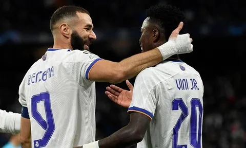 Karim Benzema và Vinicius Junior được vinh danh ở Champions League