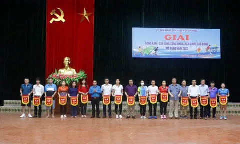 Giải Bóng bàn, Cầu lông công nhân, viên chức, lao động mở rộng huyện Cao Phong năm 2022