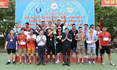 Bế mạc giải Quần vợt tranh Cúp nước sạch tỉnh Hải Dương năm 2022