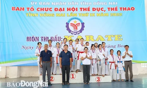 Thành phố Biên Hòa dẫn đầu giải vô địch Karate Đại hội Thể dục thể thao tỉnh Đồng Nai lần IX