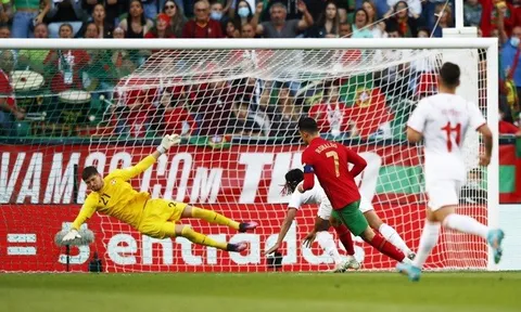 C.Ronaldo lập cú đúp, Bồ Đào Nha thắng đậm Thụy Sĩ tại Nations League