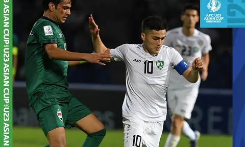 U23 Uzbekistan vào bán kết U23 châu Á kịch tính với chỉ 10 người trên sân