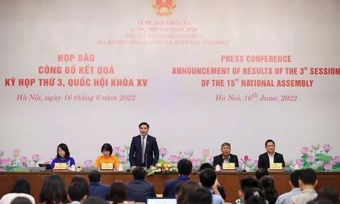 Họp báo công bố kết quả Kỳ họp thứ ba - Quốc hội khóa XV