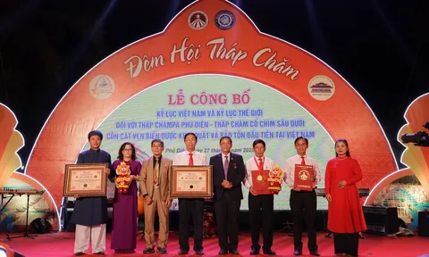 Tháp Chăm Phú Diên xác lập kỷ lục Việt Nam và thế giới