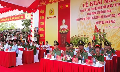 Khai mạc Hội thi Điều lệnh, bắn súng, võ thuật lực lượng Cảnh sát nhân dân