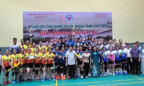 Bế mạc giải Bóng chuyền nữ - Đại hội Thể dục thể thao tỉnh Quảng Trị lần thứ VIII