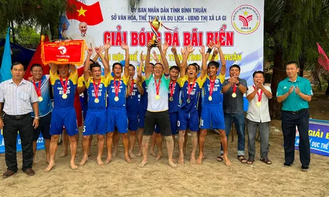 La Gi vô địch giải Bóng đá bãi biển Đại hội Thể dục thể thao tỉnh Bình Thuận