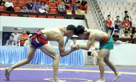 123 đô vật tranh tài tại giải vô địch trẻ và thiếu niên vật dân tộc quốc gia 2022