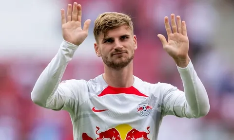 Tiền đạo Timo Werner lập siêu phẩm trong trận ra mắt RB Leipzig