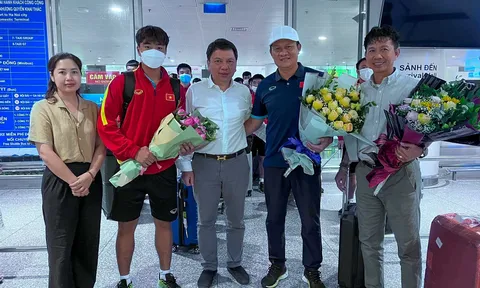 Đội tuyển U16 Việt Nam trở về sau hành trình tại giải U16 vô địch Đông Nam Á 2022