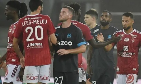 Marseille nhọc nhằn giành 1 điểm trong chuyến làm khách Brest