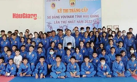 157 võ sinh vượt qua kỳ thi sơ đẳng Vovinam tỉnh Hậu Giang lần thứ nhất
