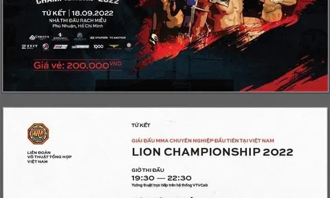 Lễ bốc thăm vòng tứ kết giải MMA Lion Championship 2022