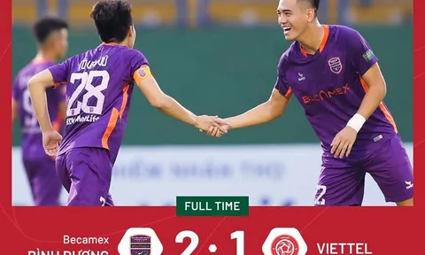 Becamex Bình Dương - Viettel > 2-1: Chấm dứt chuỗi trận hưng phấn của đội khách