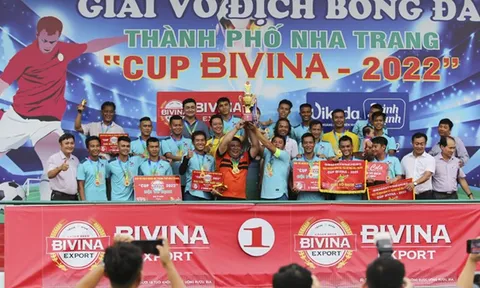 Vạn Thắng vô địch Giải bóng đá thành phố Nha Trang tranh Cúp BIVINA 2022 
