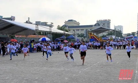 500 vận động viên tham gia giải chạy học sinh Tiểu học thành phố Thanh Hóa năm 2022